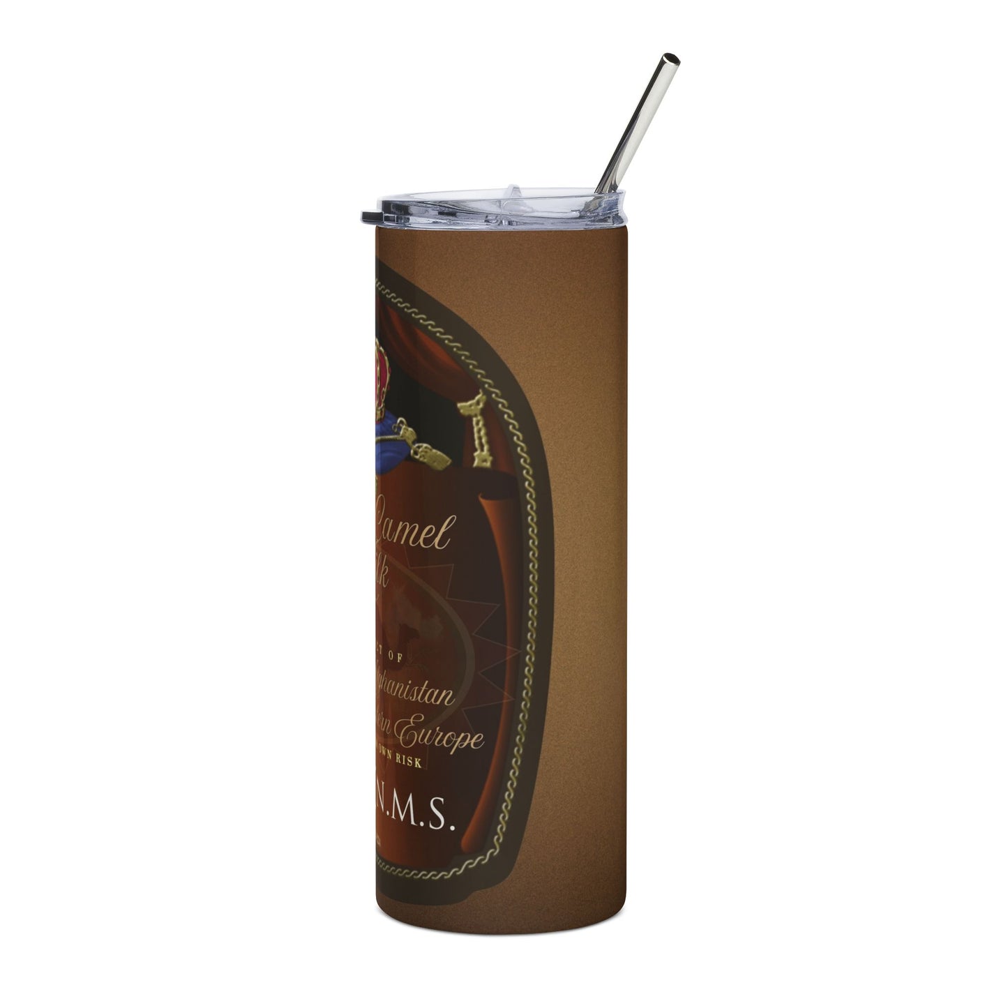 Custom 20 oz Stainless Steel Tumbler – Designed by GabbyCrafts (Brown)