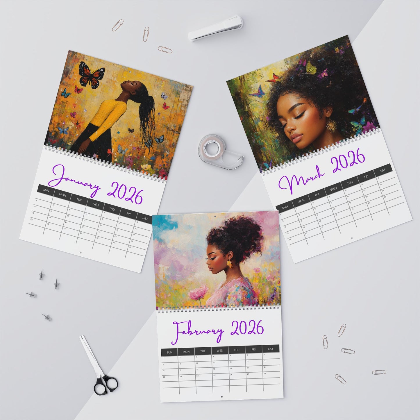 GabbyCrafts Surrealism Art Wall Calendar