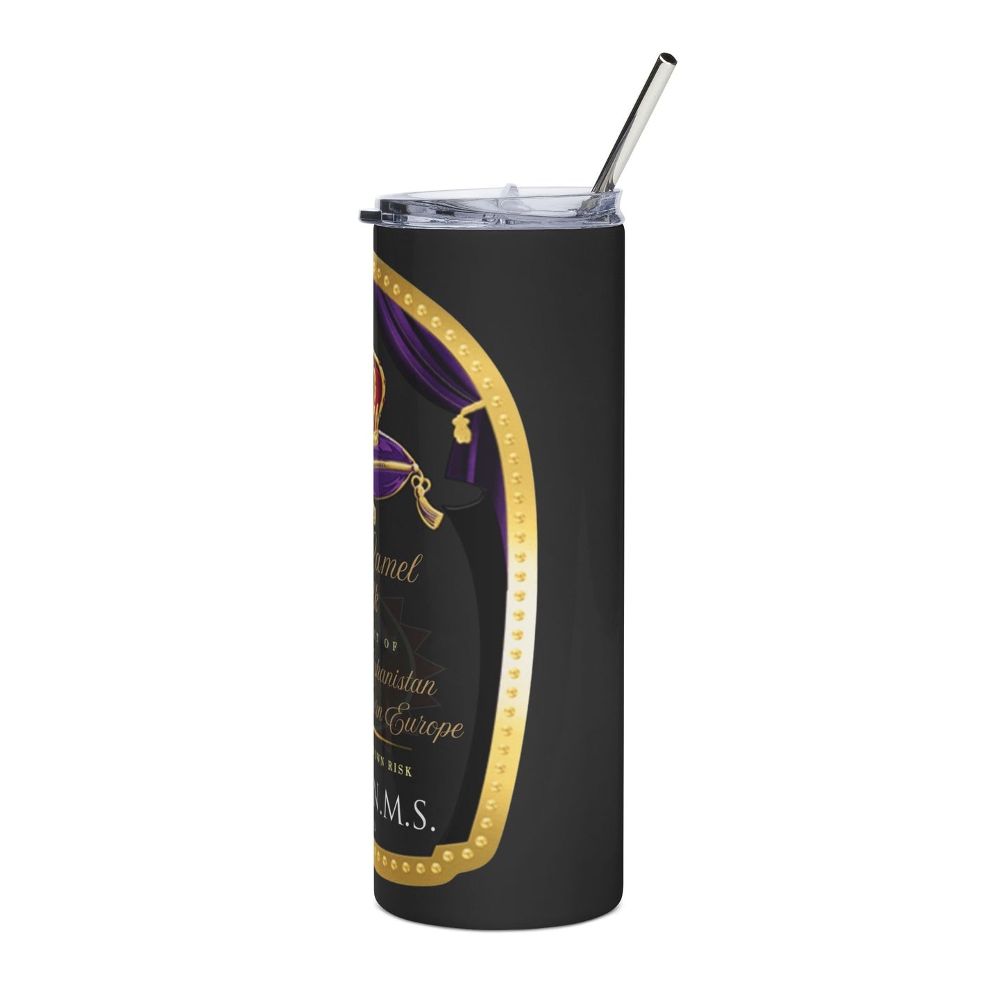 Custom 20 oz Stainless Steel Tumbler – Designed by GabbyCrafts (Black)