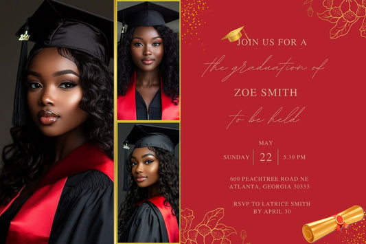Printed Grad Invitations (MOQ 10) Printed Grad Invitations (MOQ 10)