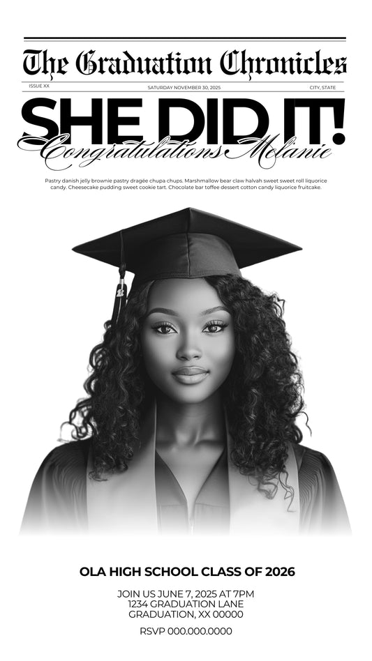 The Digital Celebration Bundle | Custom Graduation Invitation & Announcement Package The Digital Celebration Bundle | Custom Graduation Invitation & Announcement Package