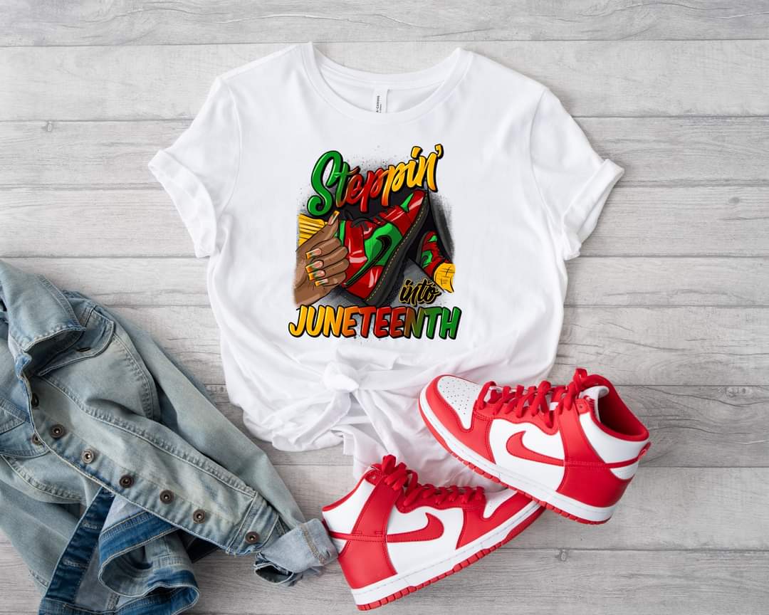 Stepping Into Juneteenth Tee | Celebrate Black Pride in Style