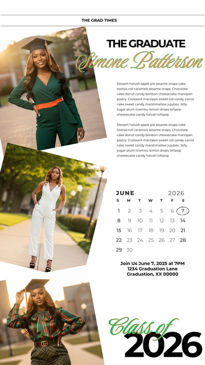 The Digital Celebration Bundle | Custom Graduation Invitation & Announcement Package