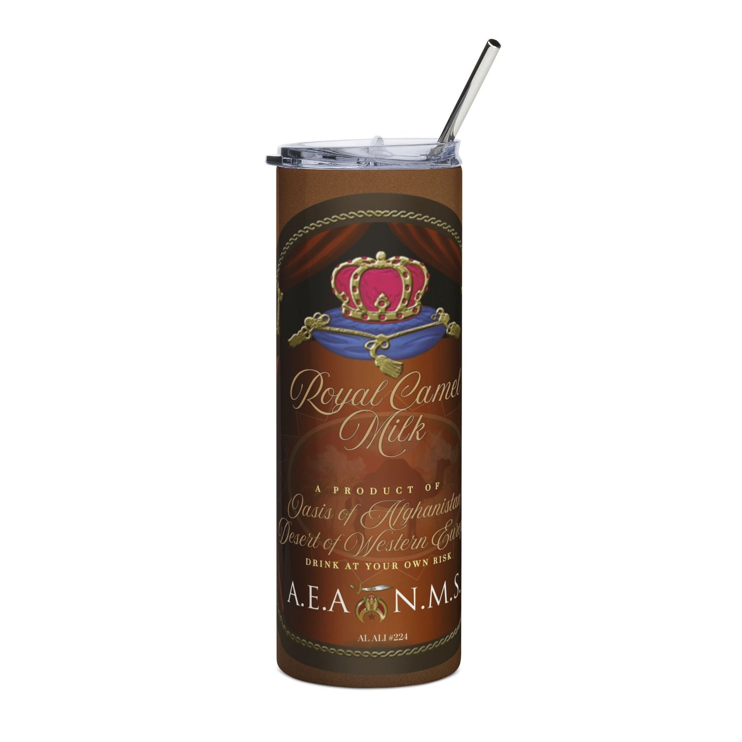 Custom 20 oz Stainless Steel Tumbler – Designed by GabbyCrafts (Brown)