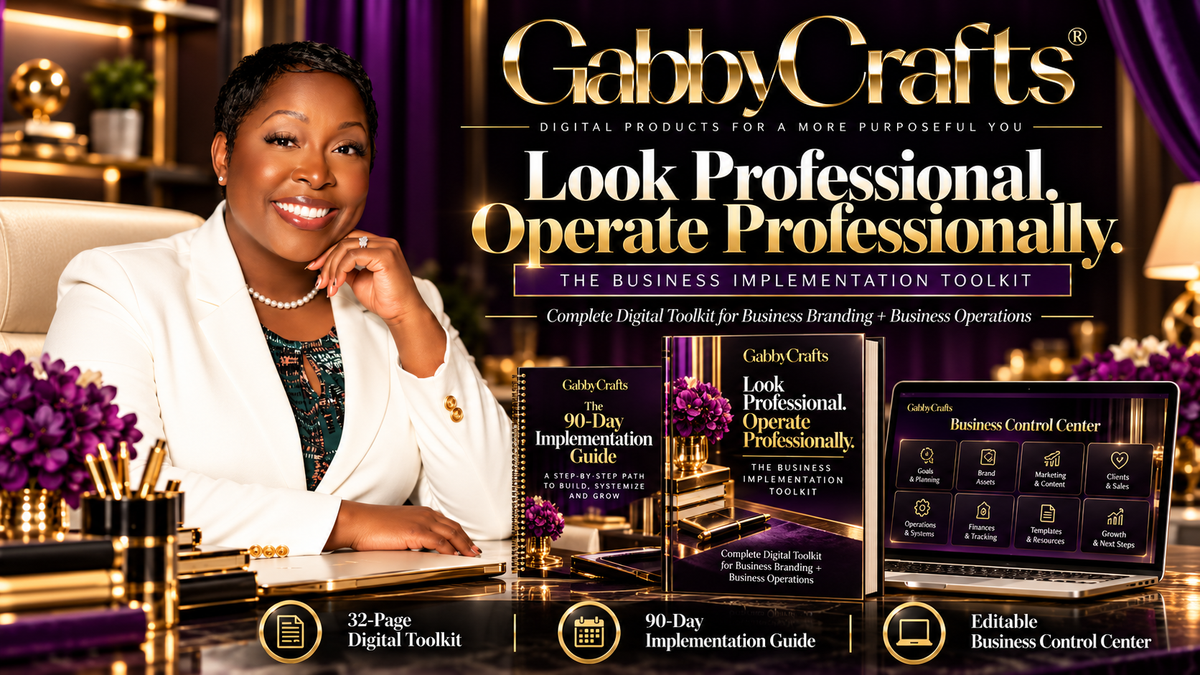 Look Professional. Operate Professionally. The Business Implementation Toolkit