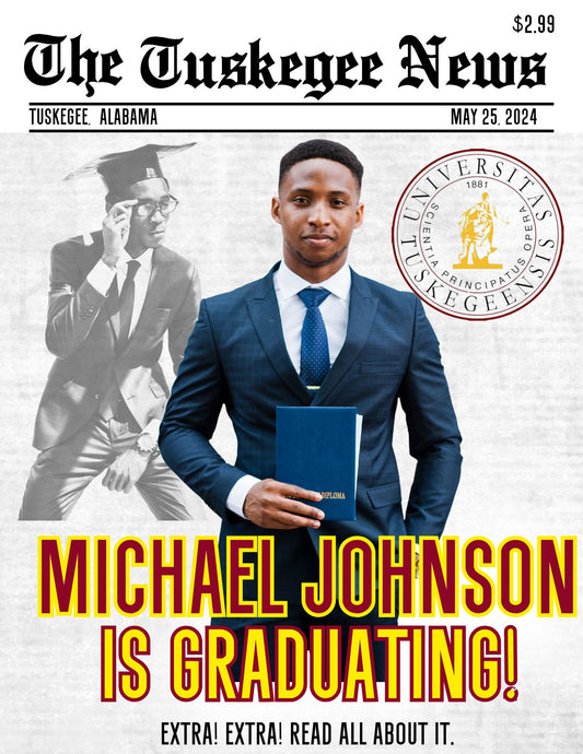 Digital Graduation Newspaper Announcement | Classic & Elegant